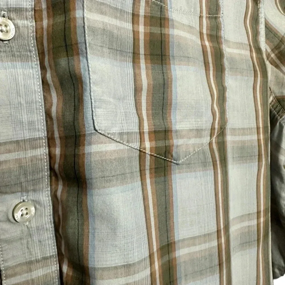 The North Face Plaid Shortsleeve Casual Button Down Shirt Size XXL